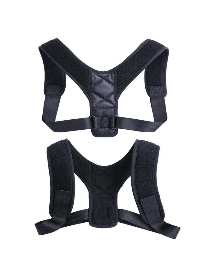 Adjustable posture corrector for men and women, providing upper shoulder and back support, clavicle alignment, and spinal support. Comfortable and breathable. - Image 2